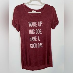 Wake up, hug dog, have a good day shirt
